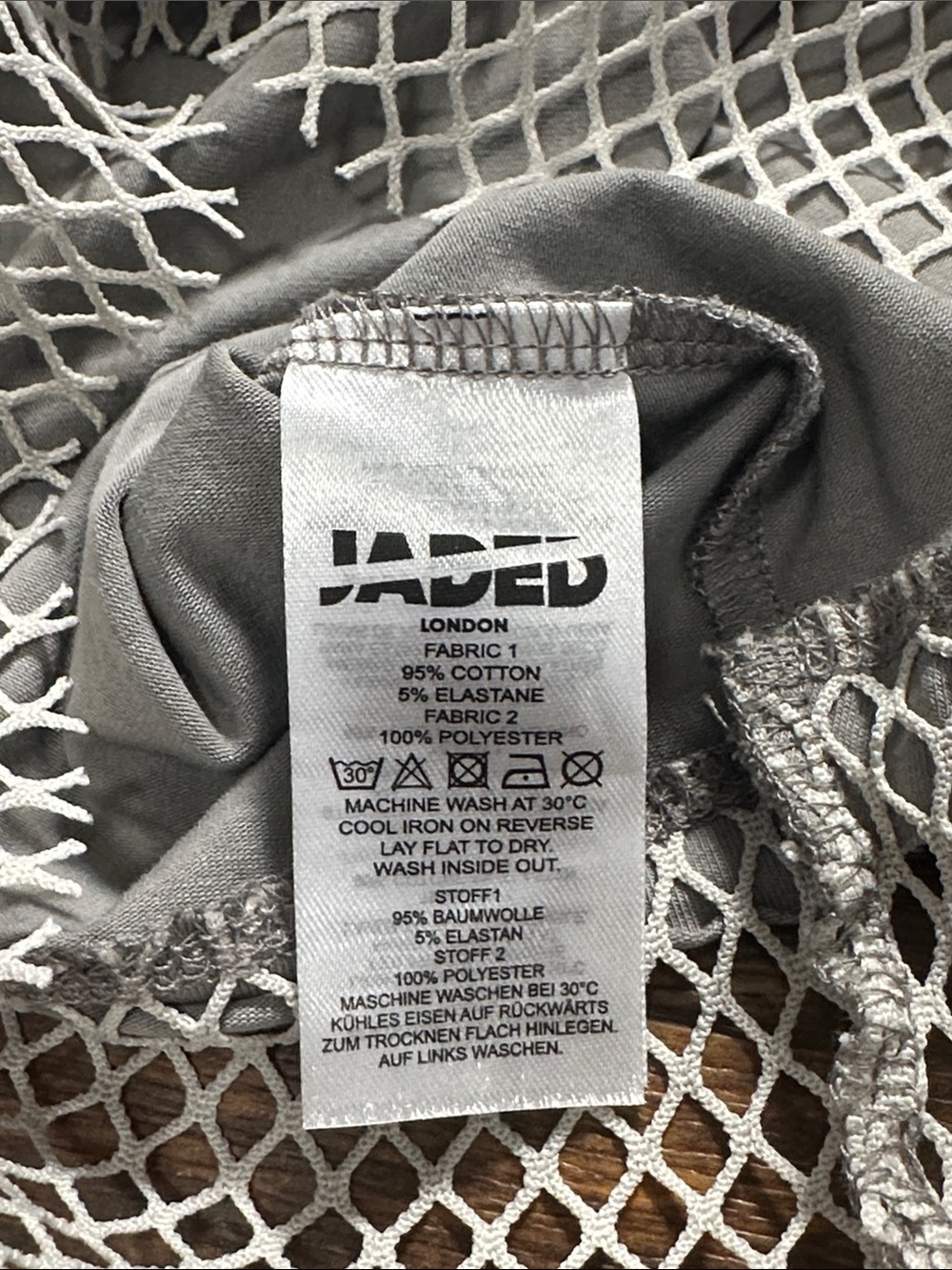 🕸️🩶 Jaded London Mesh Sleeve Crop Top Grunge 🕸️ (Size 8) - Picture 7 of 7